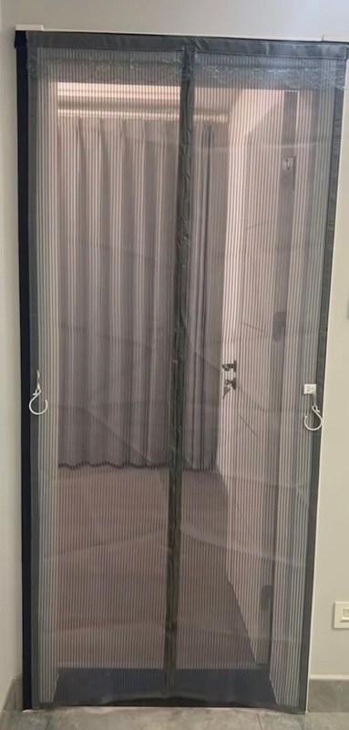 Enjoy a Hands-Free and Bug-Free Entryway with Our Magnetic Mesh Door Curtain